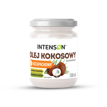 Olej kokosowy rafinowany 500ml - Intenson.pl